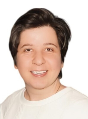 Headshot of Maddie Aliasl, CTO and Co-Founder, in front of a white background.